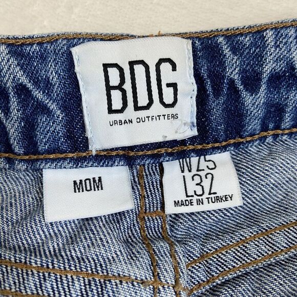 BDG Urban Outfitters Pintuck Mom Jeans Blue Size 25 - Picture 6 of 12